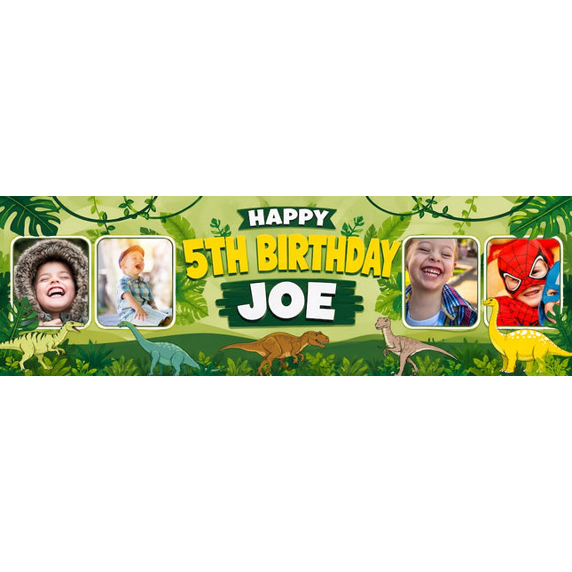Jungle Park Personalised Birthday Photo Banner