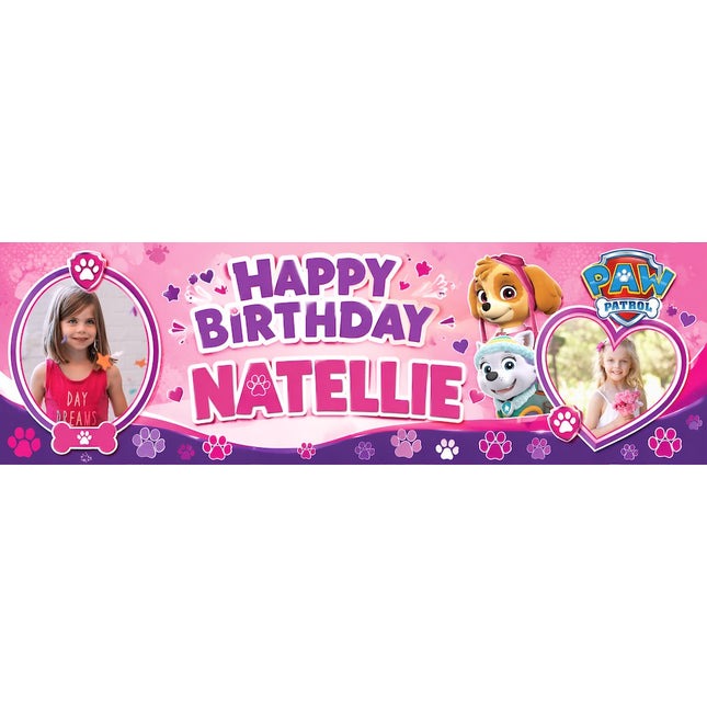 Paw Patrol For Sky Personalised Photo Banner