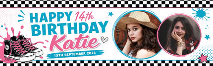 The Teenagers Converse Personalised Birthday Banner