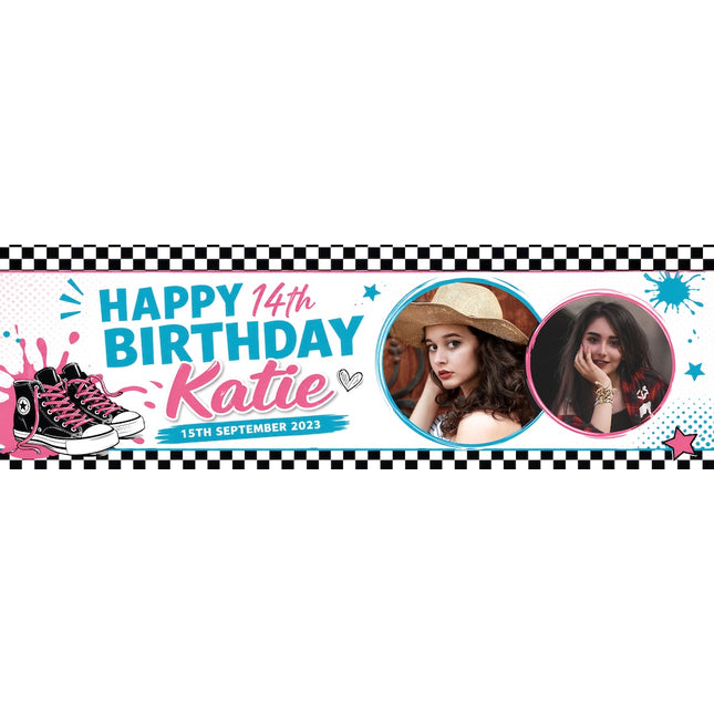 The Teenagers Converse Personalised Birthday Banner