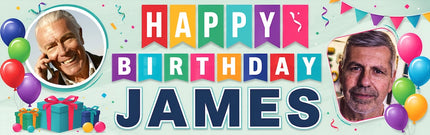 Just Birthday Personalised Banner