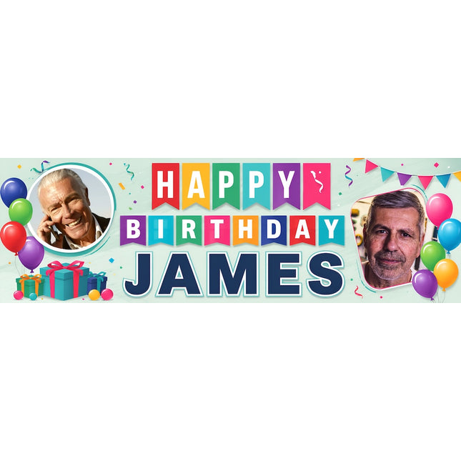 Just Birthday Personalised Banner