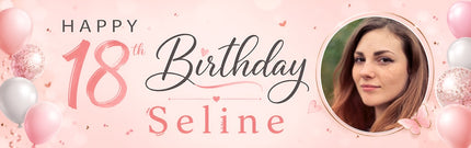 It A Balloon 18th Personalised Photo Collage Banner