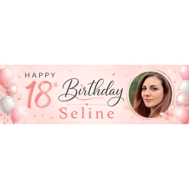It A Balloon 18th Personalised Photo Collage Banner