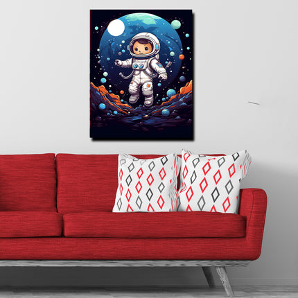 Blast Off To The Moon Bedroom Wall Art For Kids