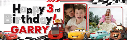 Disney Pixar Cars Birthday Party Personalised Photo Banner