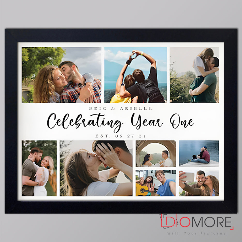 One Year Picframe Celebrating One Year Together As One | Photo Collage | Domore.ie – Do ...