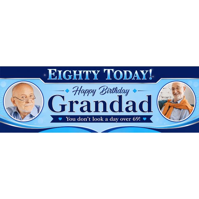 Just A Day Older 80th Birthday Personalised Photo Banner
