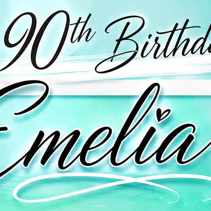 All Wrapped Up 90th Birthday Personalised Photo Banner