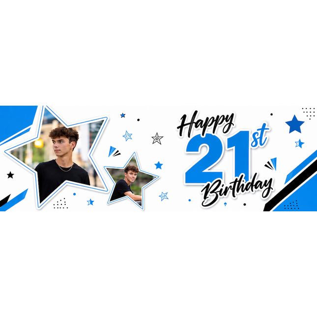 Its My 21st Party Personalised Photo Banner