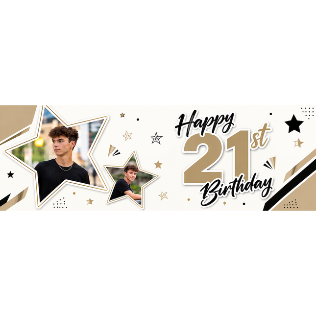 Its My 21st Party Personalised Photo Banner