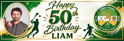 Local Hurling Club Personalised Birthday Banner