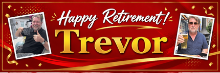 Your Retirement Simple Personalised Photo Banner