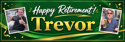 Your Retirement Simple Personalised Photo Banner