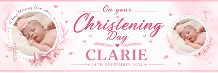 Tiny Blessing From Above Personalised Photo Banner