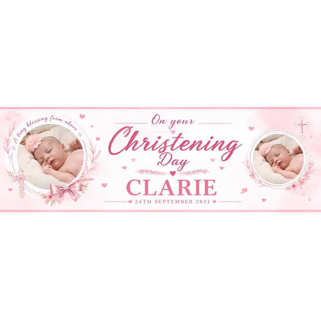 Tiny Blessing From Above Personalised Photo Banner