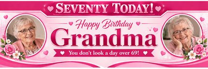 Just A Day Older Personalised Birthday Photo Banner
