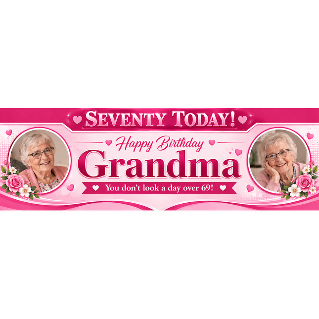 Just A Day Older Personalised Birthday Photo Banner