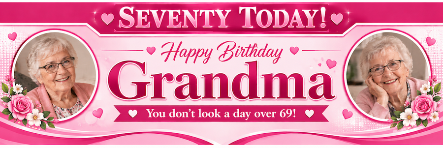 Just A Day Older Personalised Birthday Photo Banner