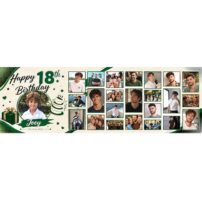 Its My 18th Party Mega 24 Photo Personalised Banner