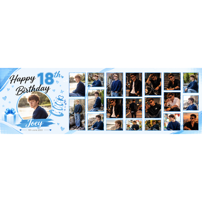 Its My 18th Party Mega 24 Photo Personalised Banner