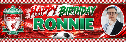Cheers To Soccer And The Best Birthdays! Personalised Photo Banner