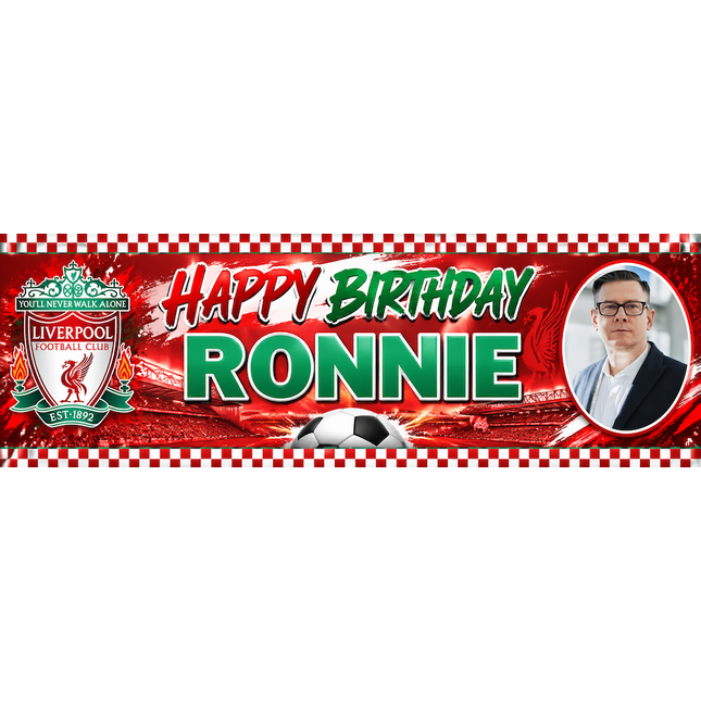 Cheers To Soccer And The Best Birthdays! Personalised Photo Banner