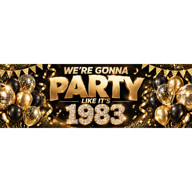 Let's Rewind Rose Gold Epic Personalised Photo Banner