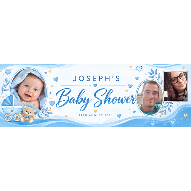 Baby Shower Party Personalised Photo Banner