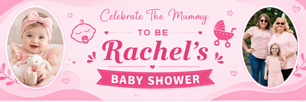 Celebrate The Mammy Baby Shower Personalised Photo Banner