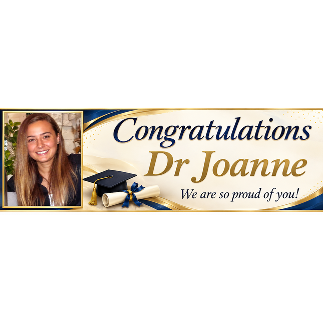 Congratulation On Your Graduations Personalised Photo Banner