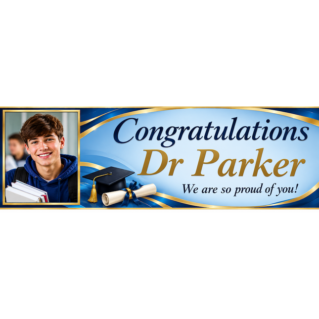 Congratulation On Your Graduations Personalised Photo Banner