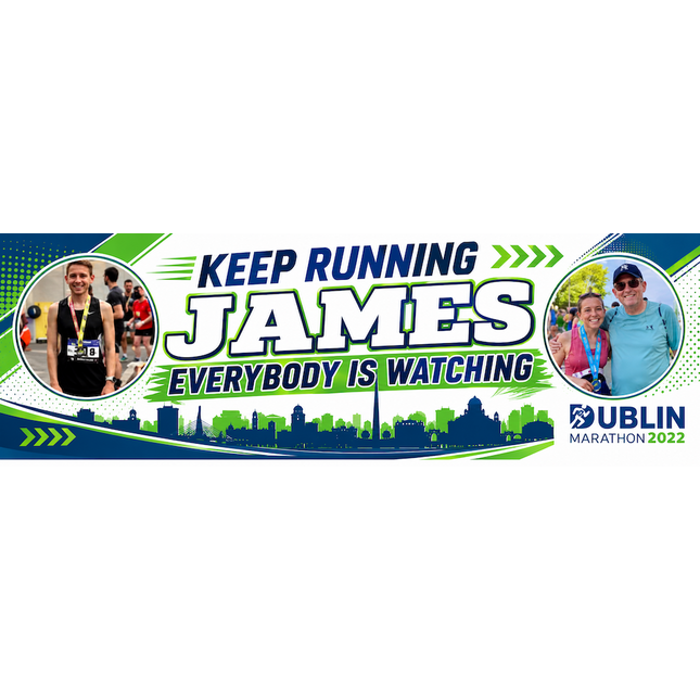 Dublin Marathon Keep Running Personalised Photo Banner