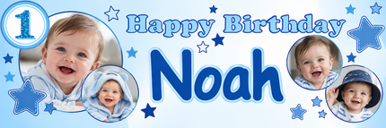 1st Birthday flight Personalised Party Banner