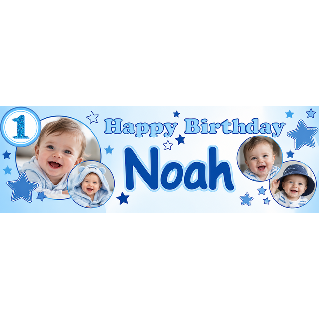1st Birthday flight Personalised Party Banner