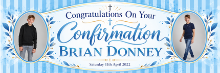 Framed Confirmation Personalised Photo Banner