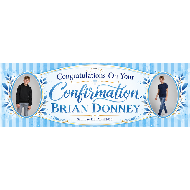 Framed Confirmation Personalised Photo Banner