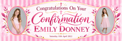 Framed Confirmation Personalised Photo Banner