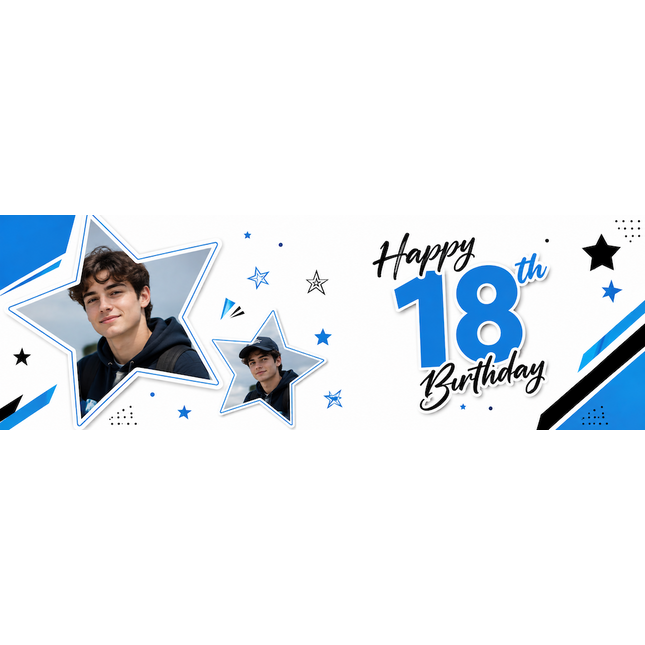 Happy 18th Party Personalised Photo Banner