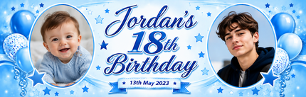Cheers to 18 Years and Counting! Personalised Photo Banner