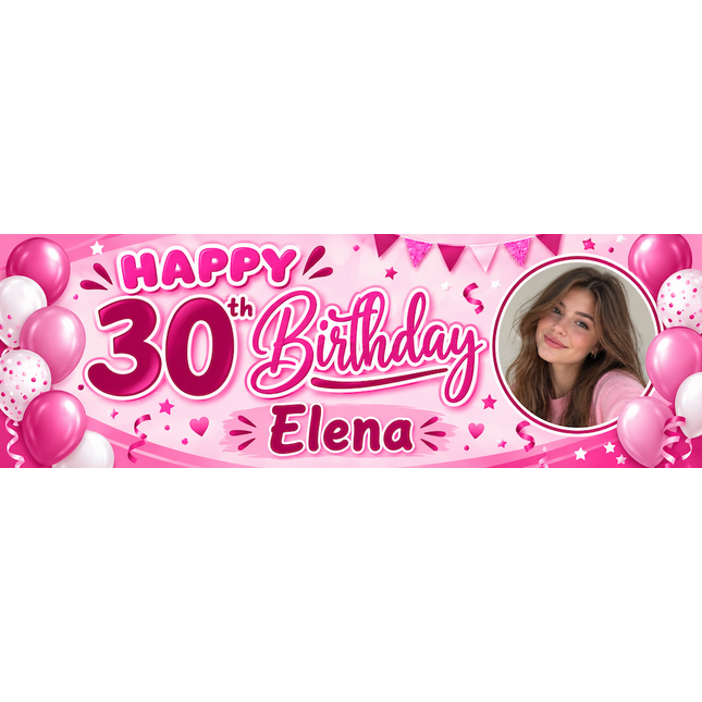 Blue & Yellow Personalised Birthday Banner