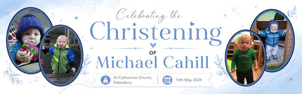 Celebrate The Christening Day Personalised Photo Banner