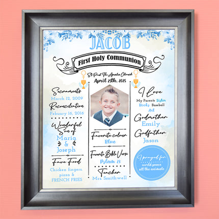 Divine First Holy Communion Personalsied Picture Frame Gift