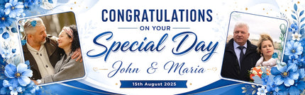 Congratulations To You On Your Special Day Personalised Banner