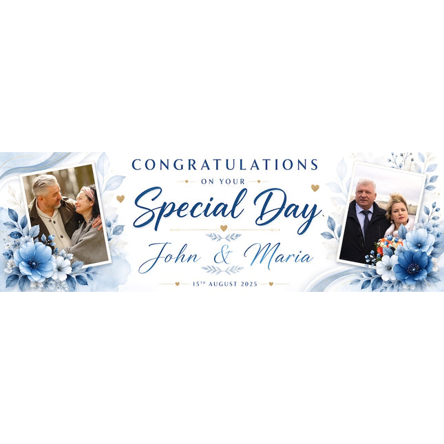 Congratulations To You On Your Special Day Personalised Banner
