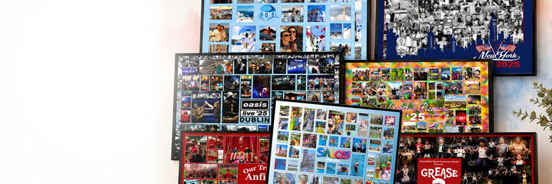 Personalised photo collage printing and framed photo collages in Ireland