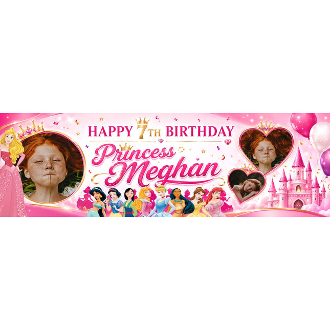 My Princess Birthday Party Personalised Banner