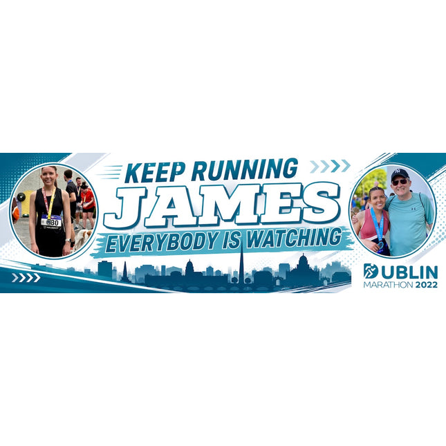 Dublin Marathon Keep Running Personalised Photo Banner