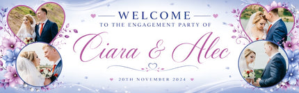 Its A Purple Engagement Celebration Personalised Banner