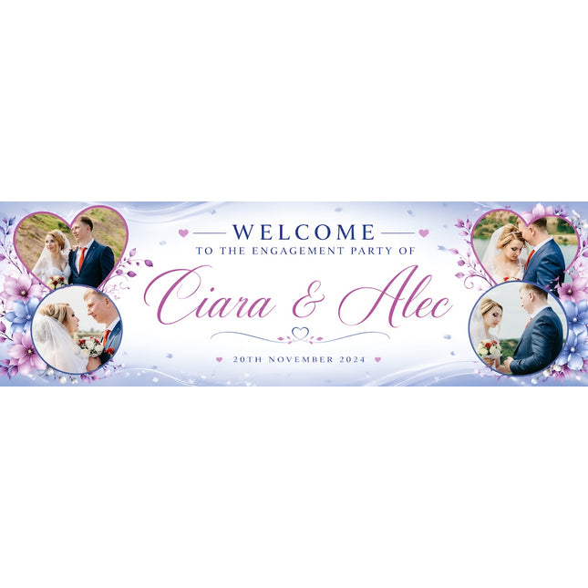 Its A Purple Engagement Celebration Personalised Banner